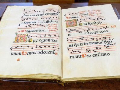 Rare-Books-National-Library-Week-8-cMUMMA-600x298 Image of a large antiphonary, or song book used by a choir. It likely dates between the sixteenth and eighteenth centuries